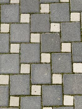 Pavé uni décoratif allée